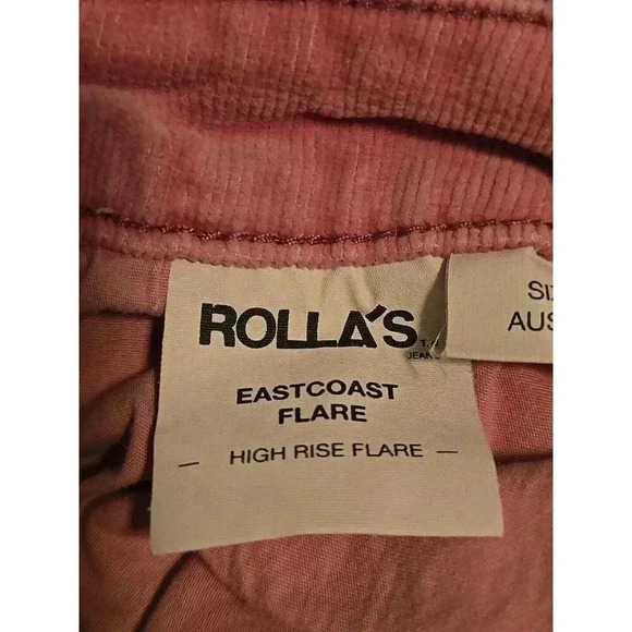 Rolla's Pants Ladies Pink Cordory East Coast Flare Size 28 IYKYK - Picture 10 of 16